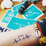 POCHOIR - tatouages temporaires - tatouages éphémères - Amour de la vie