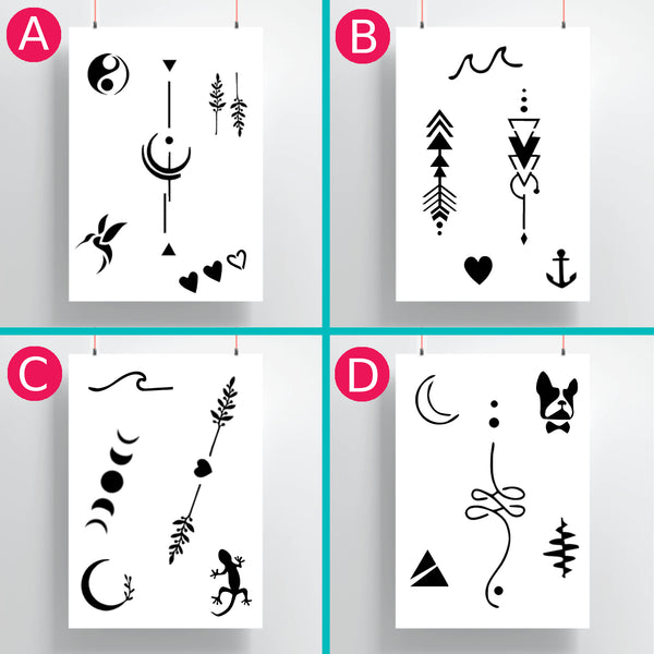 GEL DE JAGUA - tatouages temporaires - tatouages éphémères - Kit jagua (1 gel + 5 pochoirs)