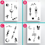 GEL DE JAGUA - tatouages temporaires - tatouages éphémères - Kit jagua (1 gel + 5 pochoirs)