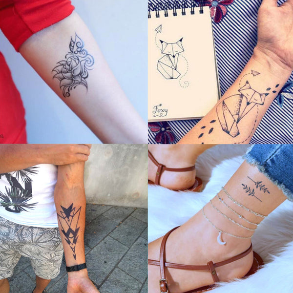 GEL DE JAGUA - tatouages temporaires - tatouages éphémères - Kit jagua (1 gel + 5 pochoirs)