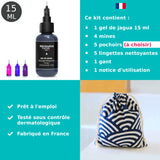 GEL DE JAGUA - tatouages temporaires - tatouages éphémères - Kit jagua (1 gel + 5 pochoirs)