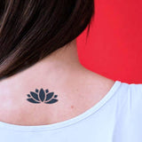 POCHOIR - tatouages temporaires - tatouages éphémères - Petite fleur de lotus